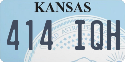 KS license plate 414IQH