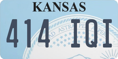 KS license plate 414IQI