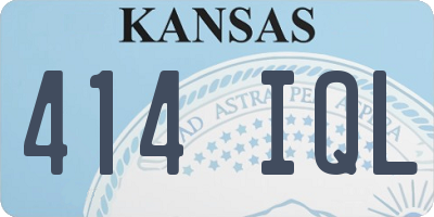 KS license plate 414IQL