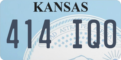 KS license plate 414IQO