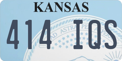 KS license plate 414IQS