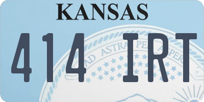 KS license plate 414IRT