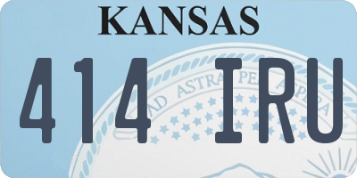 KS license plate 414IRU