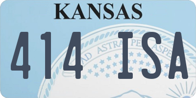 KS license plate 414ISA