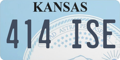 KS license plate 414ISE