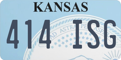 KS license plate 414ISG
