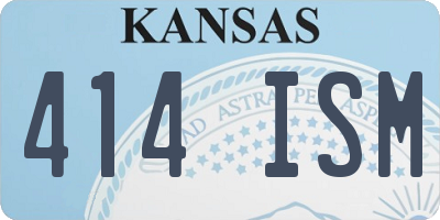 KS license plate 414ISM