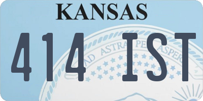 KS license plate 414IST