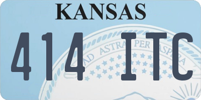 KS license plate 414ITC