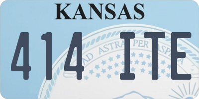 KS license plate 414ITE