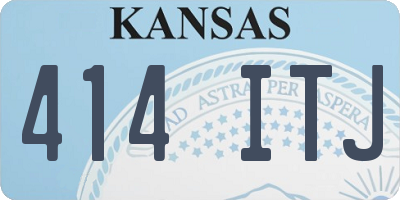 KS license plate 414ITJ