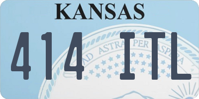 KS license plate 414ITL