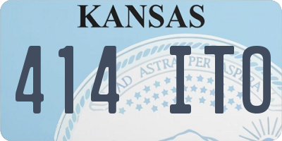 KS license plate 414ITO