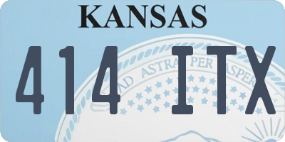 KS license plate 414ITX