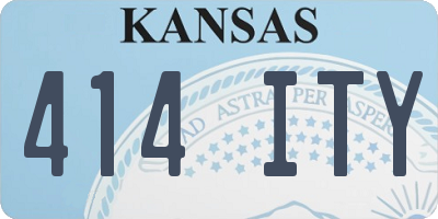 KS license plate 414ITY