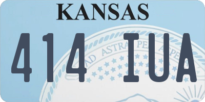 KS license plate 414IUA