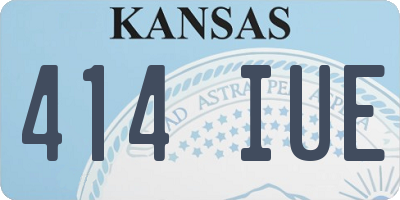 KS license plate 414IUE