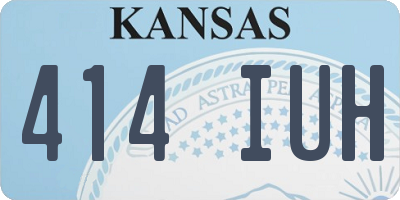 KS license plate 414IUH