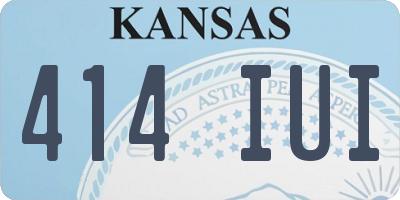 KS license plate 414IUI