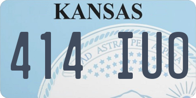 KS license plate 414IUO