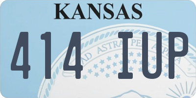 KS license plate 414IUP