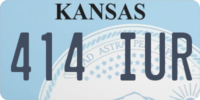 KS license plate 414IUR