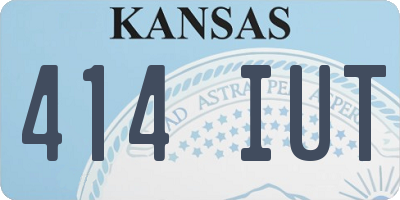 KS license plate 414IUT