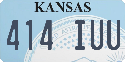 KS license plate 414IUU