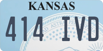 KS license plate 414IVD