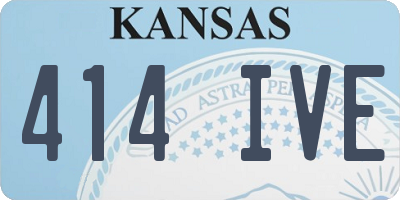 KS license plate 414IVE