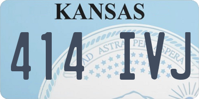 KS license plate 414IVJ