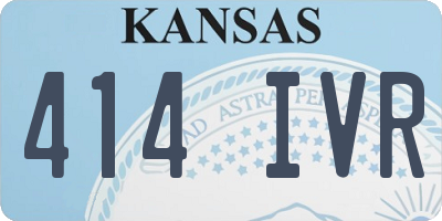 KS license plate 414IVR