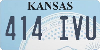KS license plate 414IVU