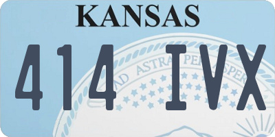KS license plate 414IVX