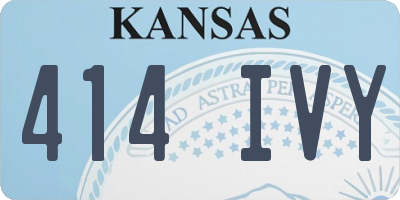 KS license plate 414IVY