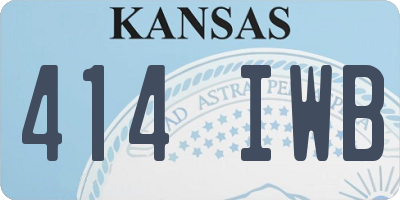 KS license plate 414IWB