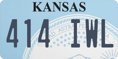 KS license plate 414IWL