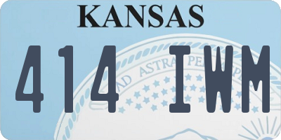 KS license plate 414IWM