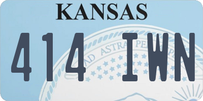 KS license plate 414IWN