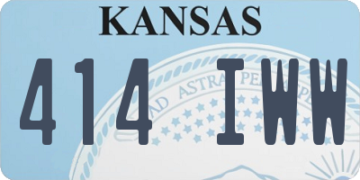 KS license plate 414IWW