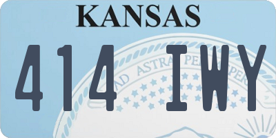 KS license plate 414IWY