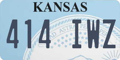 KS license plate 414IWZ