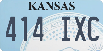 KS license plate 414IXC