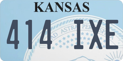KS license plate 414IXE