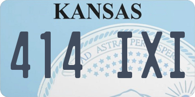 KS license plate 414IXI