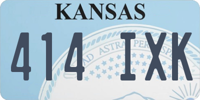 KS license plate 414IXK