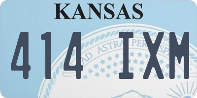 KS license plate 414IXM