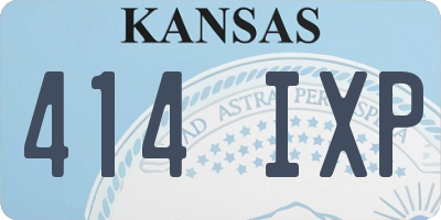 KS license plate 414IXP