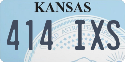 KS license plate 414IXS