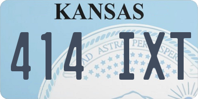 KS license plate 414IXT